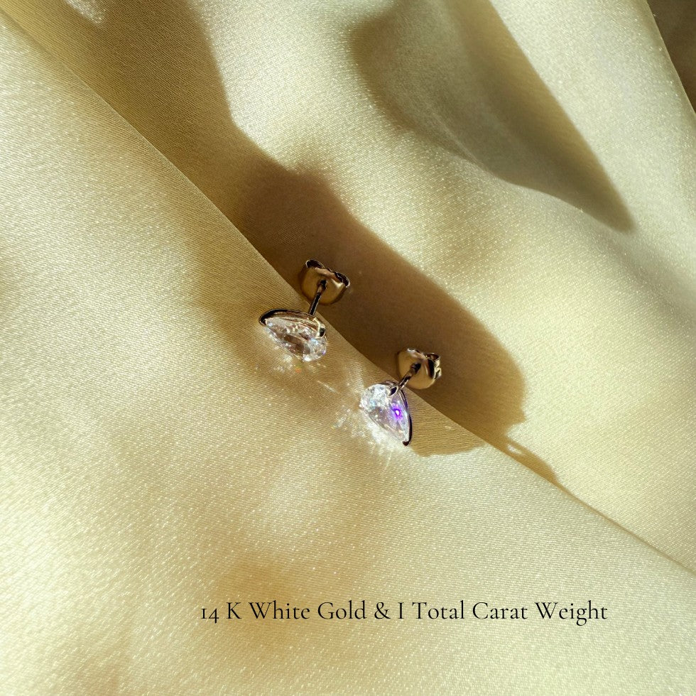 La Poire® Sapphire Stud Earrings, Sterling Silver