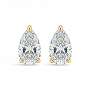 La Poire® Diamond Stud Earrings, 14K Gold