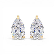 La Poire® Diamond Stud Earrings, 14K Gold