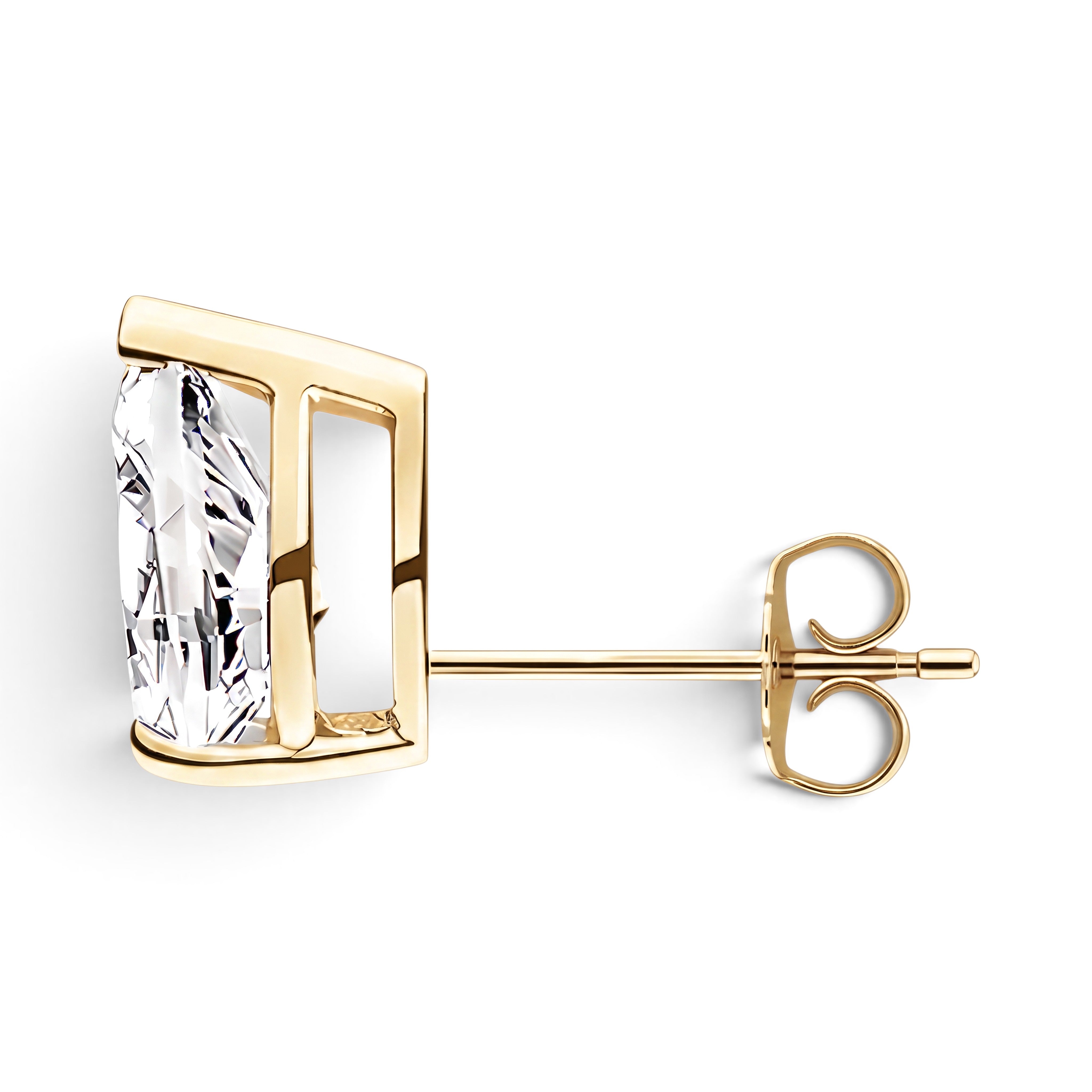 La Poire® Diamond Stud Earrings, Gold Vermeil