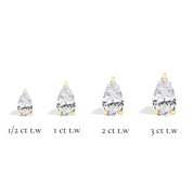 La Poire® Diamond Stud Earrings, 14K Gold