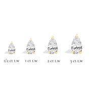 La Poire® Diamond Stud Earrings, 14K Gold