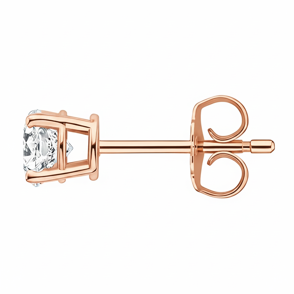 La Ronde® Diamond Stud Earrings, 14K Rose Gold