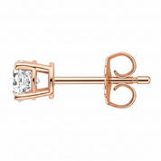 La Ronde® Diamond Stud Earrings, 14K Rose Gold