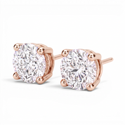 La Ronde® Diamond Stud Earrings, 14K Rose Gold