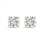 La Ronde® Diamond Stud Earrings, 14K Rose Gold