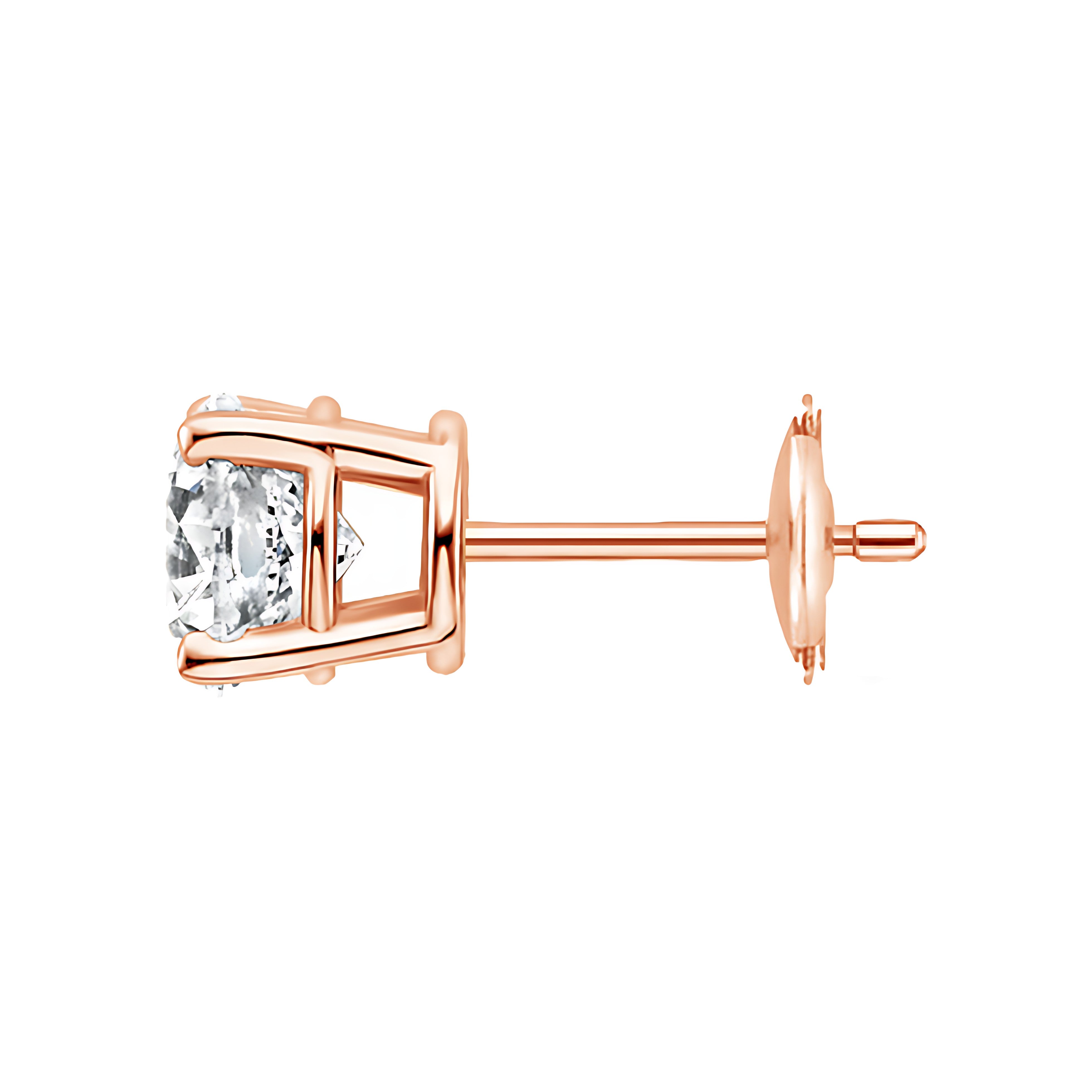 La Ronde® Diamond Stud Earrings, 14K Rose Gold