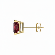 L'Emeraude® Ruby Stud Earrings, 14K Gold