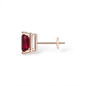 L'Emeraude® Ruby Stud Earrings, 14K Rose Gold