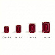 L'Emeraude® Ruby Stud Earrings, 14K Rose Gold