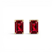 L'Emeraude® Ruby Stud Earrings, Gold Vermeil