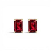 L'Emeraude® Ruby Stud Earrings, 14K Gold