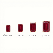 L'Emeraude® Ruby Stud Earrings, Gold Vermeil