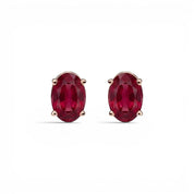 L'Ovale® Ruby Stud Earrings, 14K Rose Gold