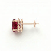 L'Ovale® Ruby Stud Earrings, 14K Rose Gold