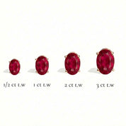 L'Ovale® Ruby Stud Earrings, 14K Rose Gold