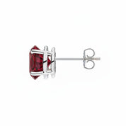 L'Ovale® Ruby Stud Earrings, Platinum