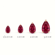 La Poire® Ruby Stud Earrings, 14K Rose Gold