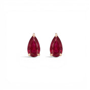 La Poire® Ruby Stud Earrings, 14K Rose Gold