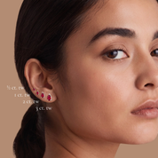 La Poire® Ruby Stud Earrings, 14K White Gold