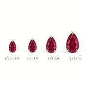 La Poire® Ruby Stud Earrings, 14K White Gold