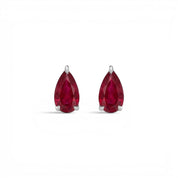La Poire® Ruby Stud Earrings, Sterling Silver