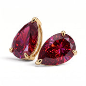 La Poire® Ruby Stud Earrings, 14K Yellow Gold