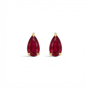 La Poire® Ruby Stud Earrings, Gold Vermeil