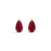 La Poire® Ruby Stud Earrings, 14K Gold