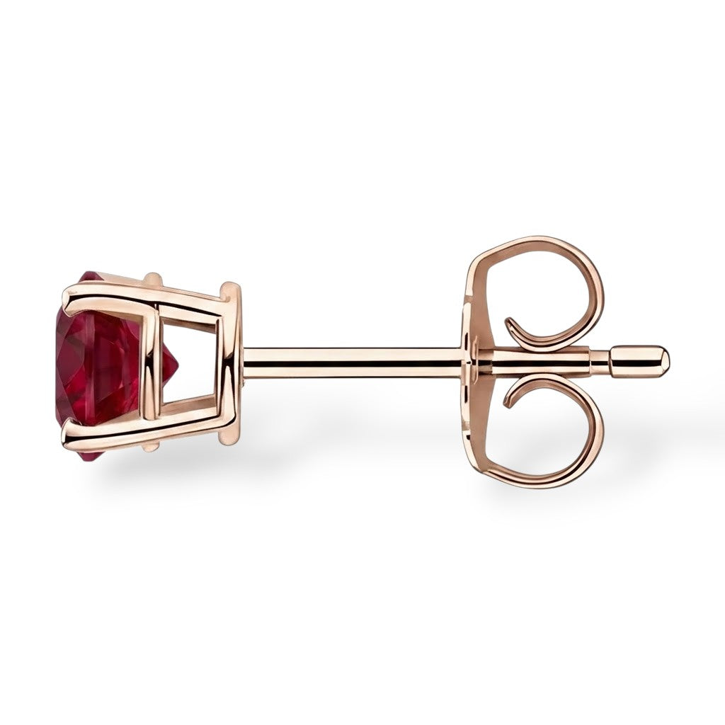 La Ronde® Ruby Stud Earrings, 14K Rose Gold
