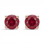 La Ronde® Ruby Stud Earrings, 14K Rose Gold