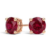 La Ronde® Ruby Stud Earrings, 14K Rose Gold