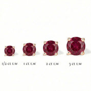 La Ronde® Ruby Stud Earrings, 14K Rose Gold