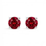 La Ronde® Ruby Stud Earrings, 14K White Gold