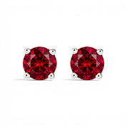 La Ronde® Ruby Stud Earrings, Sterling Silver