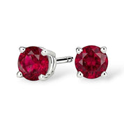 La Ronde® Ruby Stud Earrings, Sterling Silver