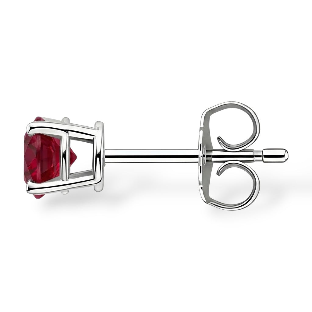 La Ronde® Ruby Stud Earrings, Sterling Silver