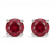 La Ronde® Ruby Stud Earrings, Platinum