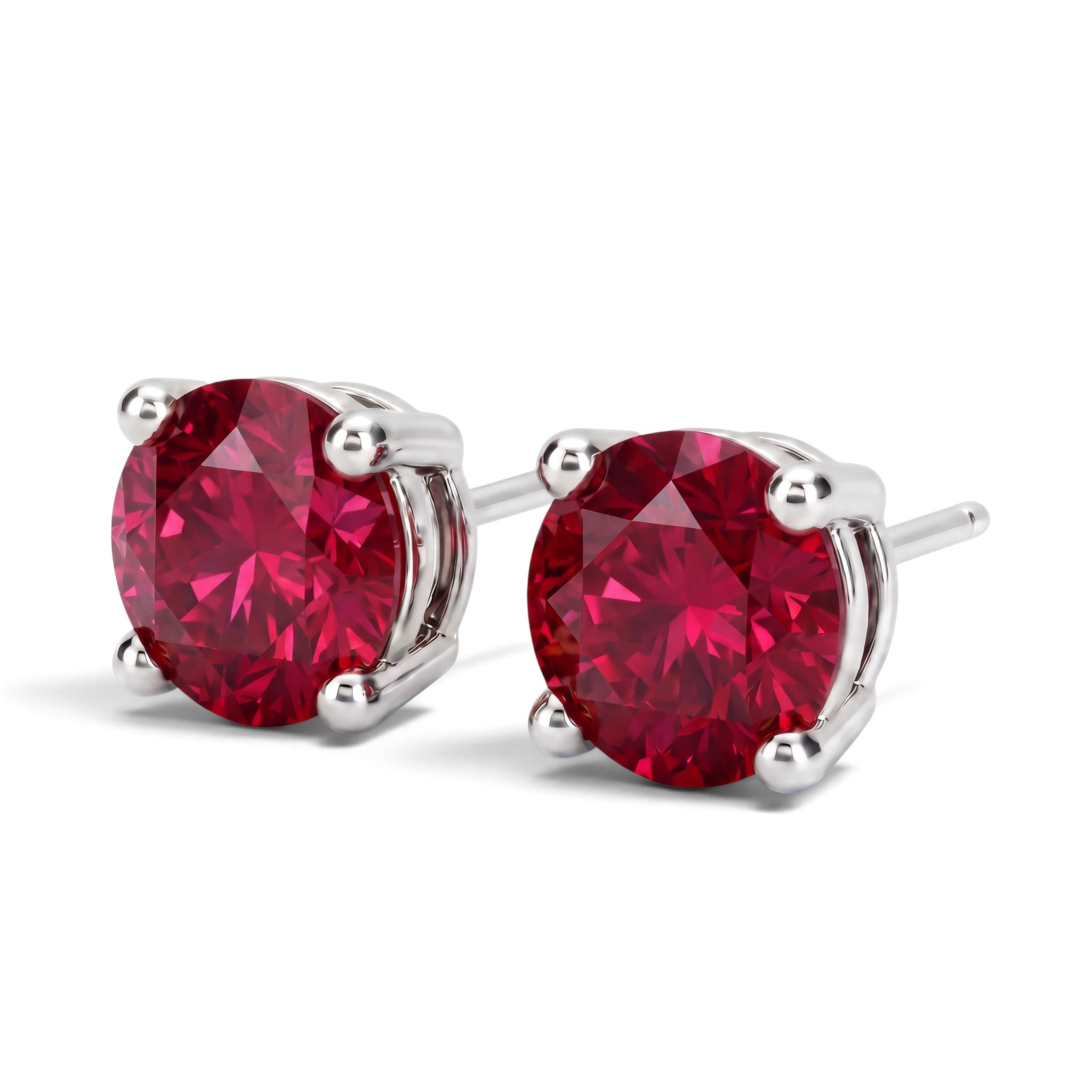 La Ronde® Ruby Stud Earrings, Sterling Silver