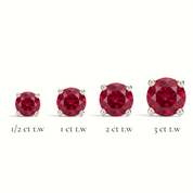 La Ronde® Ruby Stud Earrings, Sterling Silver