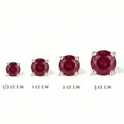 La Ronde® Ruby Stud Earrings, Sterling Silver