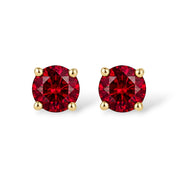 La Ronde® Ruby Stud Earrings, 14K Gold