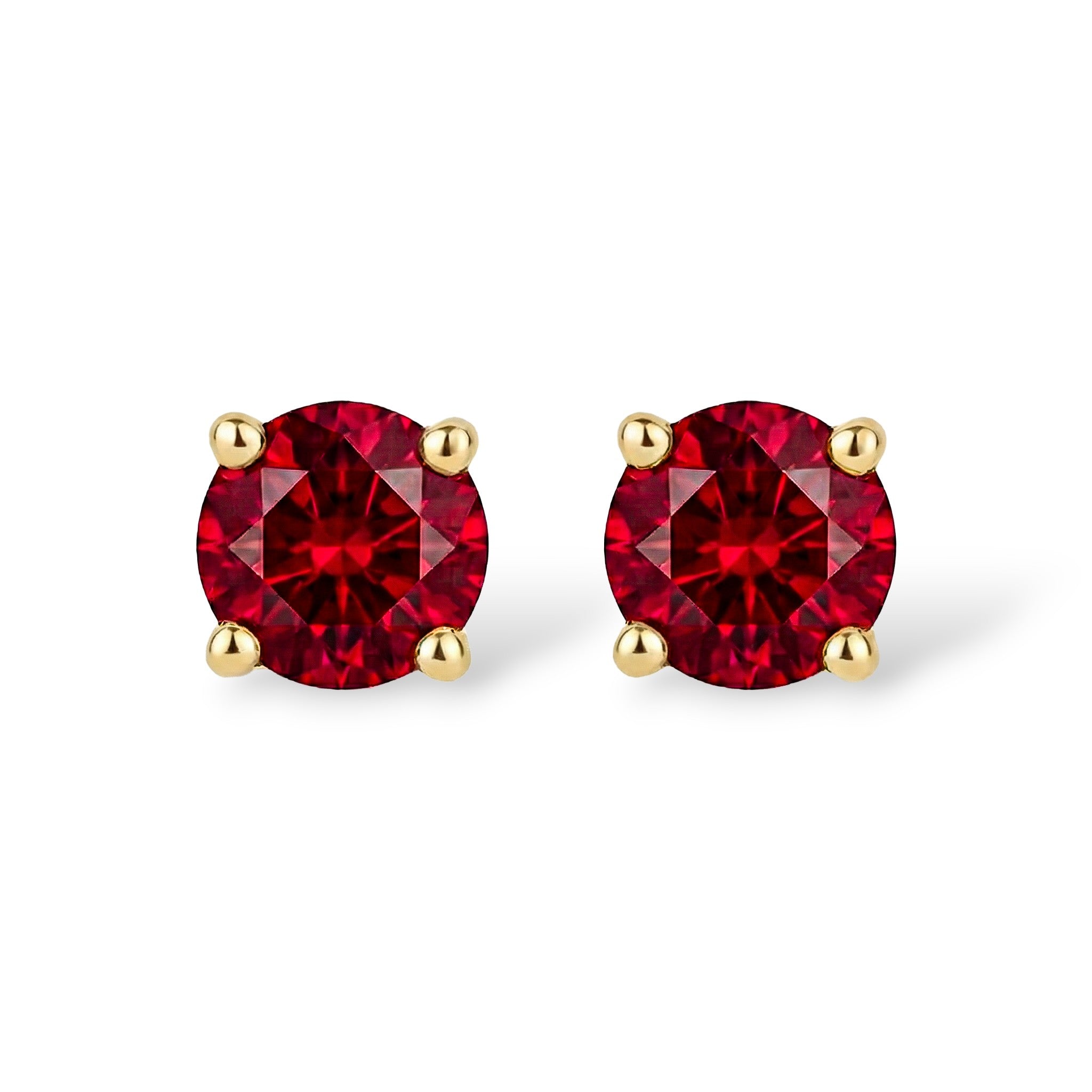 La Ronde® Ruby Stud Earrings, 14K Gold