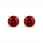 La Ronde® Ruby Stud Earrings, Gold Vermeil