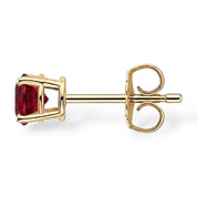 La Ronde® Ruby Stud Earrings, Gold Vermeil