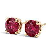 La Ronde® Ruby Stud Earrings, Gold Vermeil