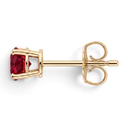 La Ronde® Ruby Stud Earrings, Gold Vermeil