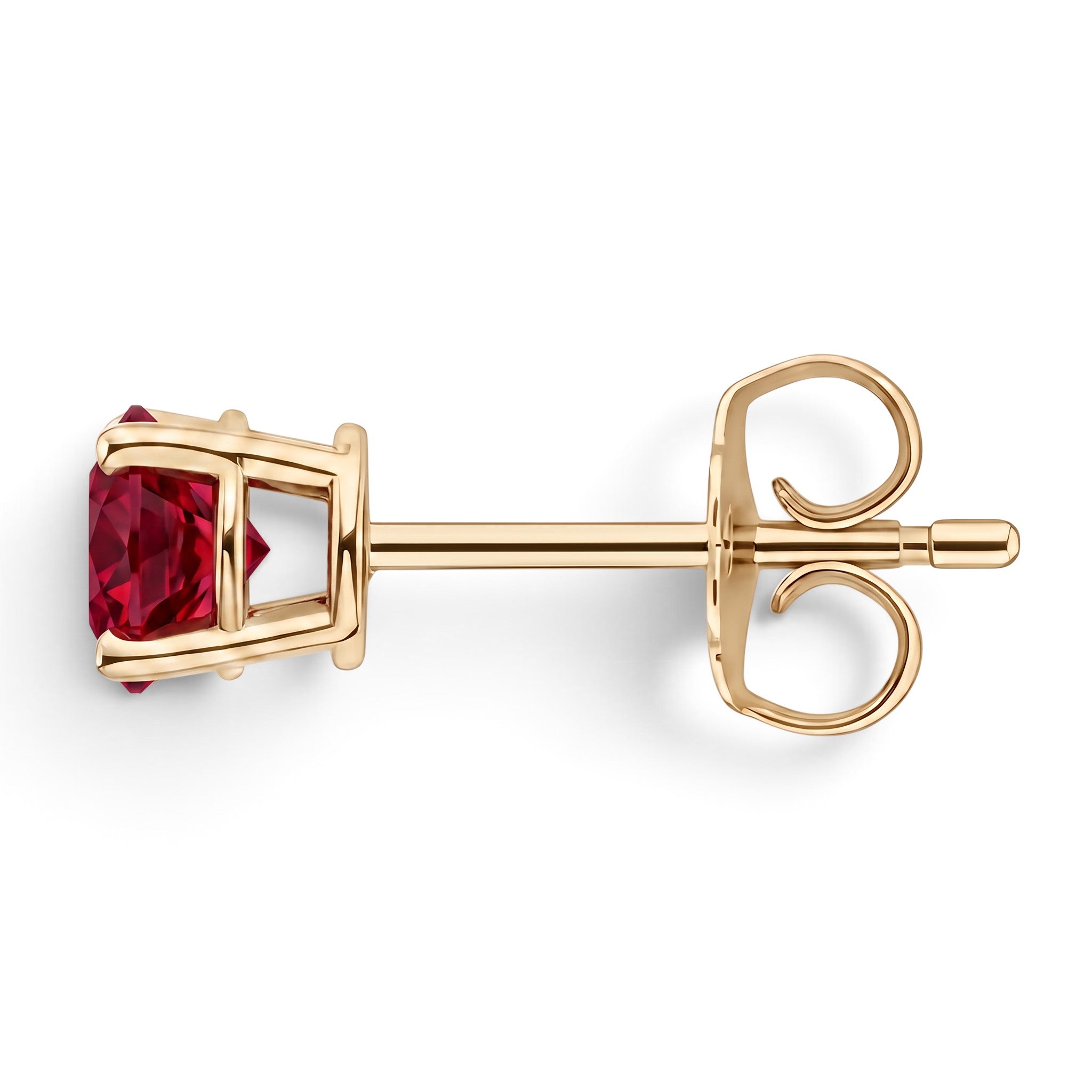 La Ronde® Ruby Stud Earrings, Gold Vermeil