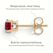 La Ronde® Ruby Stud Earrings, 14K Yellow Gold