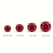 La Ronde® Ruby Stud Earrings, Gold Vermeil